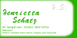 henrietta schatz business card